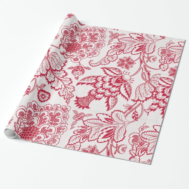 Papel De Regalo Impresión jacobina roja (Desenrollado)