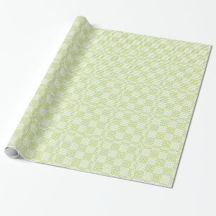 Papel De Regalo Impresión japonesa de color verde claro y blanco
