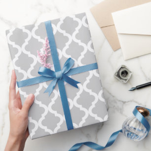 Papel De Regalo Impresión marroquí gris clara