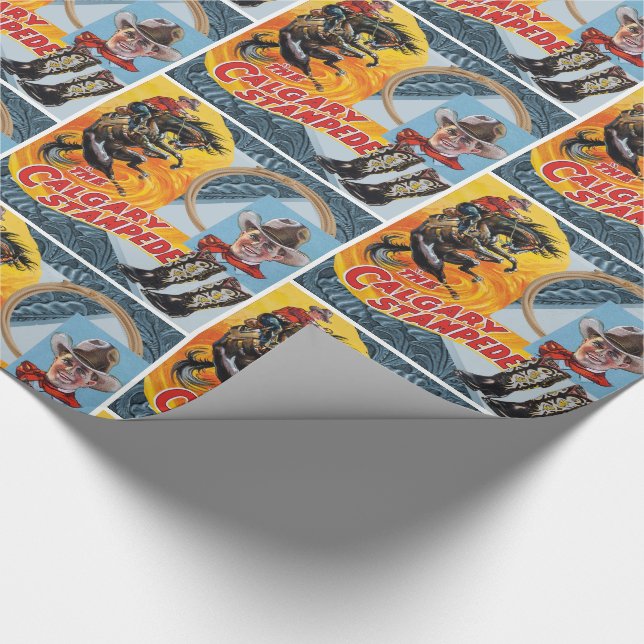 Papel De Regalo Impresión occidental del collage del vaquero del (Esquina)