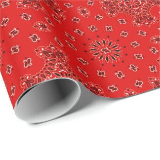 Papel De Regalo Impresión occidental roja de la bufanda del