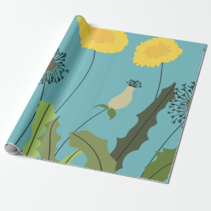 Papel De Regalo Impresión salvaje del diente de león