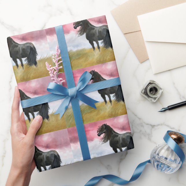 Papel De Regalo Impresionante acuarela de caballo (Regalar)