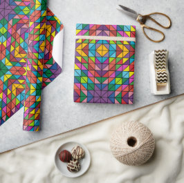 Papel De Regalo Impresionante diseño de Quilt Happy Birthday Gift