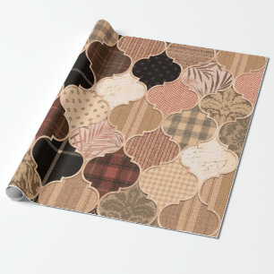 Papel De Regalo Impresionante Fa De Patrón De Tile Marroquí Textur