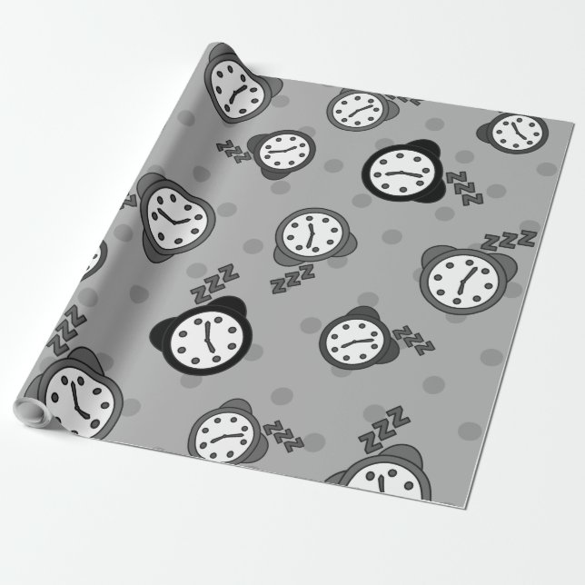 Papel De Regalo Impresionante fiesta de cumpleaños gris (Desenrollado)