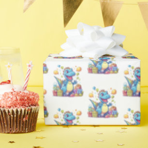 Papel De Regalo Impresionantes niños fiestas de dinosaurios