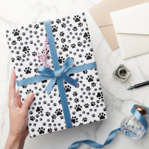 Papel De Regalo Impresiones de pintura negra en blanco