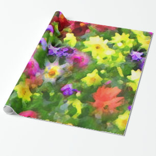 Papel De Regalo Impresiones del jardín de flores