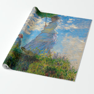 Papel De Regalo Impresionismo de Monet Woman Parasol