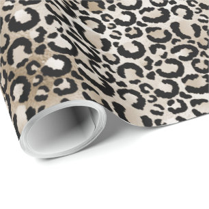 Papel De Regalo Imprimir Leopardo dorado de Moda