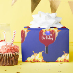 Papel De Regalo Incendio de remo de baloncesto feliz cumpleaños