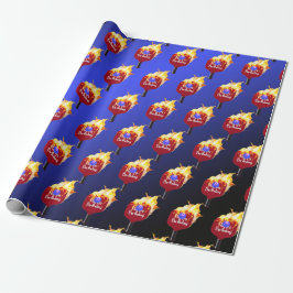 Papel De Regalo Incendio de remo de baloncesto feliz cumpleaños