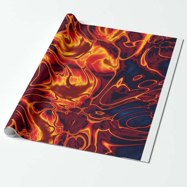 Papel De Regalo Incendios en Swirls (Desenrollado)