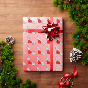 Papel De Regalo Inclinación del corazón volador