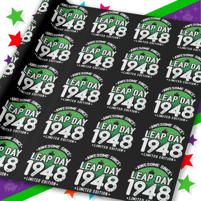 Papel De Regalo Increíble desde 1948 Año Salto Día 29 Feb. Cumplea (Subido por el creador)