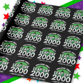 Papel De Regalo Increíble desde 2000 Año Salto Día 29 Feb. Cumplea