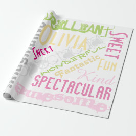 Papel De Regalo Increíbles Pasteles Personalizados Suaves para Tod