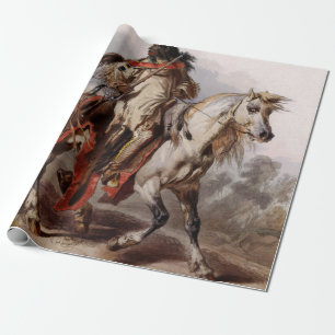 Papel De Regalo Indio Blackfoot en el caballo árabe que es