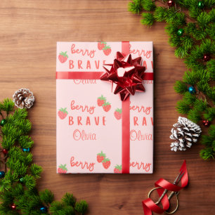 Papel De Regalo infancia valiente con cáncer personalizado nombre
