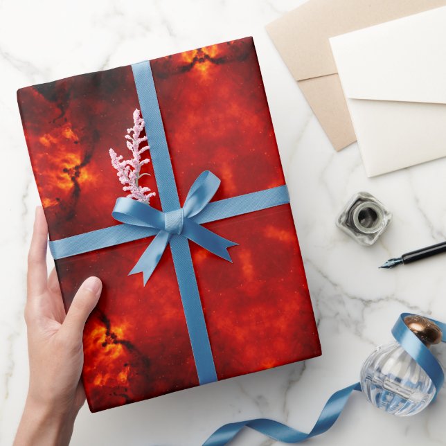 Papel De Regalo Inferno Nexus - Fiery Kaleidoscope Art (Regalar)