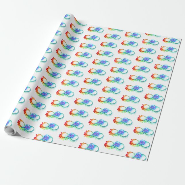 Papel De Regalo Infinidad con las medusas del arcoiris (Desenrollado)