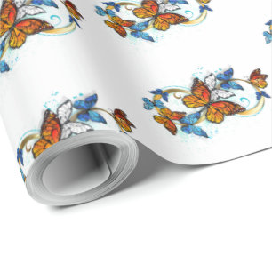 Papel De Regalo Infinidad de mariposas monarca