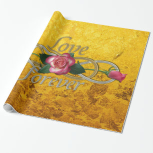 Papel De Regalo Infinito doble - Rosas aman más para siempre