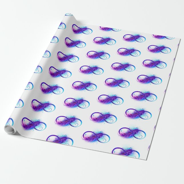 Papel De Regalo Infinity with Purple Feather (Desenrollado)