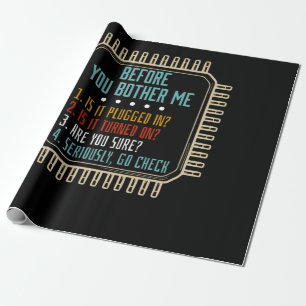 Papel De Regalo Information Technology Tech Technical Support Gift