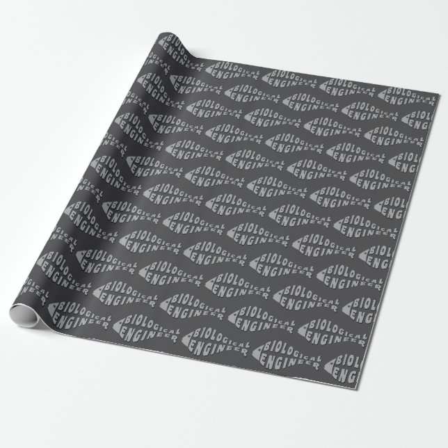 Papel De Regalo Ingeniero Biológico Gray Fish (Desenrollado)