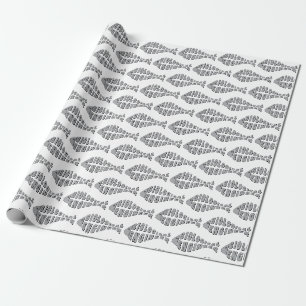 Papel De Regalo Ingeniero Biológico Gray Fish