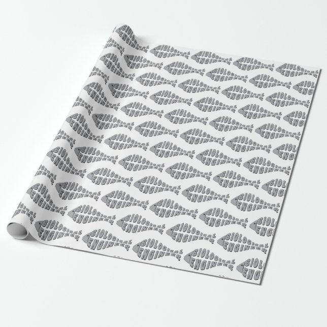 Papel De Regalo Ingeniero Biológico Gray Fish (Desenrollado)
