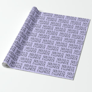 Papel De Regalo Ingeniero Biológico Gray Wavy Textos