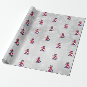 Papel De Regalo Inglaterra Gran Bretaña Británico Mapa Bandera