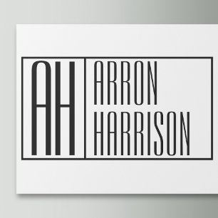 Papel De Regalo Iniciales y logotipo de nombre minimalista moderno