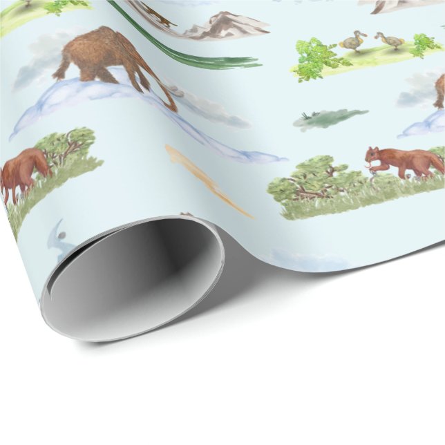 Papel De Regalo Inodoro de animal extinto (Esquina del rollo)