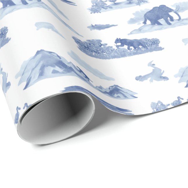 Papel De Regalo Inodoro de Animales Extintos (Esquina del rollo)