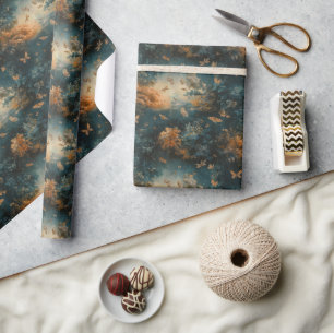 Papel De Regalo insectos florales con un patrón de vintage brillan