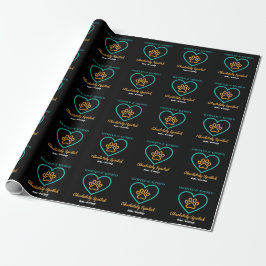 Papel De Regalo Insígnia Oficial de Mascota Rescatada Adoptada, Am