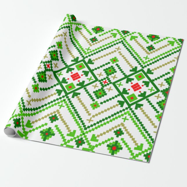 Papel De Regalo Inspiración de arte folclórico ucraniano (Desenrollado)