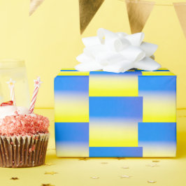 Papel De Regalo Inspiración de la Ucrania Geométrica Azul degradad