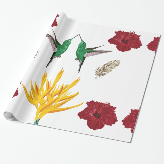 Papel De Regalo Inspiración de los colibríes (Desenrollado)