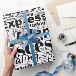 Papel De Regalo Inspiración de zodiac de Word Pisces
