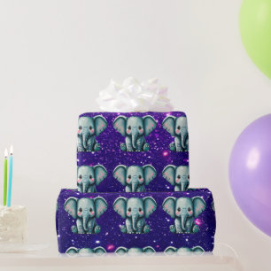 Papel De Regalo Inspiración temática del Elefante Cute Encantador