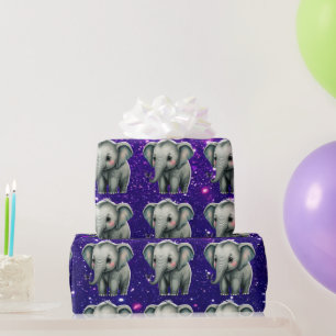 Papel De Regalo Inspiración temática del Elefante Cute Encantador