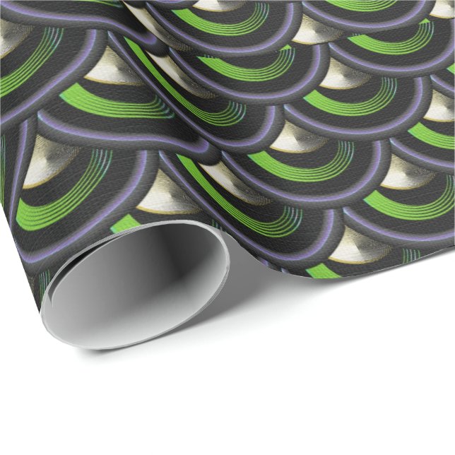 Papel de regalo inspirado en el pavo real (Esquina del rollo)