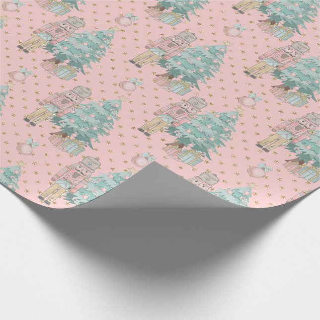 Papel De Regalo Inspirado Por Navidades De Nutcracker Envolviendo  (Esquina)