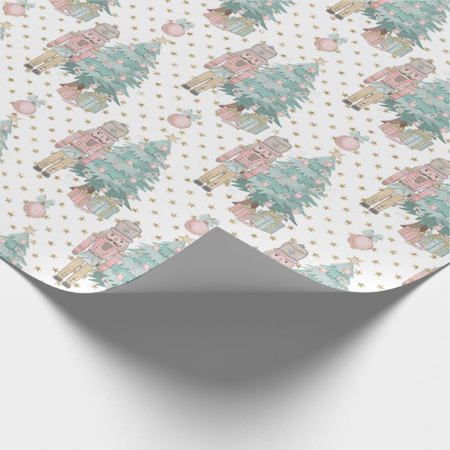 Papel De Regalo Inspirado Por Navidades De Nutcracker Envolviendo  (Esquina)