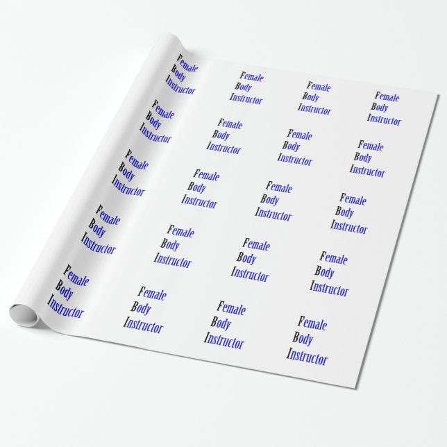 Papel De Regalo Instructora corporal femenina (Desenrollado)